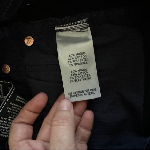 7 for all mankind the ankle skinny denim jeans B(AIR) size 31 high stretch - Picture 8 of 16